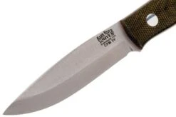 Bark River Mini Bushcrafter CPM 3V, Green Canvas Micarta, Red Liner -Knives Low Price BRK06 022GNC RL 03 bark river brk06 022gnc rl 03