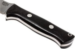 Bark River Bravo 1 CPM 3V, Black Canvas Micarta, Brown Sheath -Knives Low Price BRK07 114BRKC 04 bark river brk07 114brkc 04