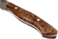 Bark River Sahara Hunter A2, Chechen Burl, Brown Sheath -Knives Low Price BRK12 115CBRK1 04 bark river brk12 115cbrk1 04
