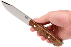 Bark River Sahara Hunter A2, Chechen Burl, Brown Sheath -Knives Low Price BRK12 115CBRK1 06 bark river brk12 115cbrk1 06