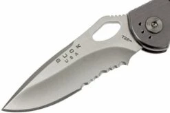 Buck 722 Spitfire 0722GYX1-B Plain Edge/serrated, Grey -Knives Low Price BUCK0722GYX1 B 03 buck 722 spitfire buck0722gyx1 b 03
