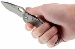 Buck 722 Spitfire 0722GYX1-B Plain Edge/serrated, Grey -Knives Low Price BUCK0722GYX1 B 07 buck 722 spitfire buck0722gyx1 b 07