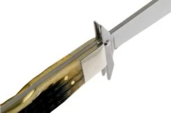 Case Cheetah Olive Green Bone, Russell Jig, 13285, 6111 1/2L SS Pocket Knife -Knives Low Price CE13285 06 case