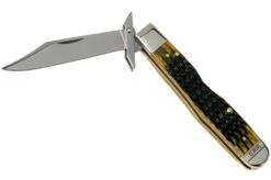 Case Cheetah Olive Green Bone, Russell Jig, 13285, 6111 1/2L SS Pocket Knife -Knives Low Price CE13285 08 case
