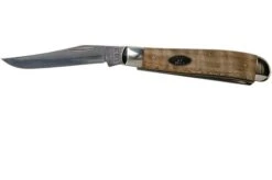 Case Mini Trapper Natural Curly Maple Smooth, 25943, 7207 SS Pocket Knife -Knives Low Price CE25943 03 case