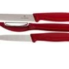 Victorinox SwissClassic Vegetable Knives In Red, Set Of 3, 6.7111.31